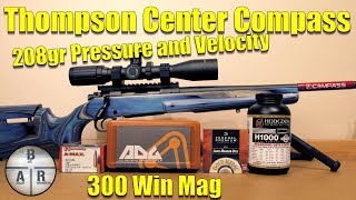 Thompson Center Compass  300 Win Mag  Hornady 208 gr AMax with Hodgdon H1000 [upl. by Reld]