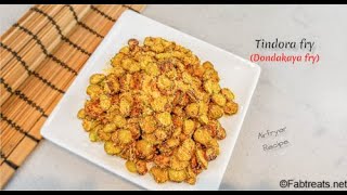 Tindora fry in airfryer  Dondakaya fry  Airfryer tindora sabji  Cusinart airfryer [upl. by Anderer]