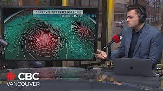 First signs of bomb cyclone impact as winds pick up along Vancouver Island coast [upl. by Epoillac]