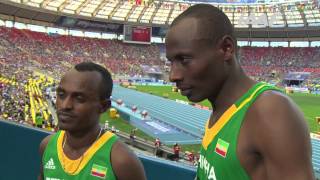 Moscow 2013  Tsegay KEBEDE amp Tadese TOLA ETH  Mens Marathon  4th amp 3rd [upl. by Llednew477]