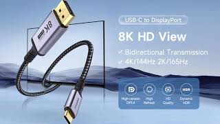 USBC to DisplayPort DP14 Cable 8K [upl. by Anahs]