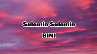 BINI  Salamin Salamin Lyrics [upl. by Wengert]