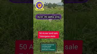 50 Acres land sale  Acre 35 lakhs only  Telangana state [upl. by Garrot]