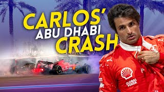 Carlos Sainz Abu Dhabi Crash  F1 Behind the scenes [upl. by Nnaj]