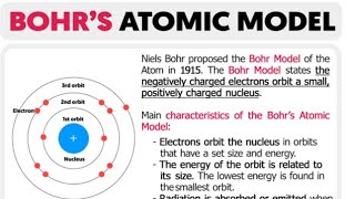 Bohrs Atomic Model  Postulates of Bohrs Atomic Model [upl. by Vinson286]