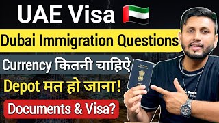 Dubai Immigration Question At Airport  MONEY HOTEL BOOKING TICKETS  Dubai Visit Visa New Update [upl. by Nylekoorb]