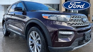 2023 Ford Explorer Limited 4WD 23L EcoBoost in Jewel Red Metallic w Sandstone Interior WalkAround [upl. by Parish536]