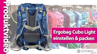 Ergobag Cubo Light Schulranzen  richtig einstellen und bepacken [upl. by Hachmin]