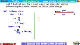 Abulletofmass20gisfoundtopasstwopoints30mapartin4sAssumingthespeedtobeconstant [upl. by Repmek]