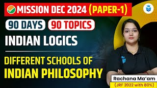 UGCNET Dec 2024  Indian Logic UGCNET Paper 1  Different Schools of Indian Philosophy  Rachana Mam [upl. by Amzaj]