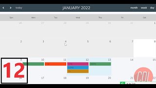 12 Change Events Color in fullCalendar  Apply different color in full calendar js [upl. by Brookhouse]