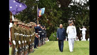 President Kovind accorded a ceremonial Guard of Honour at Admiralty House Sydney [upl. by Mariand]