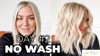 Modern Tousled Waves Tutorial for 2020  5 Day NO WASH Hair Detox  Day 2  Jess Hallock [upl. by Kalvin]