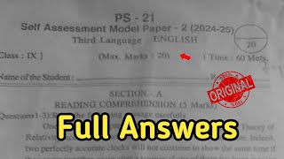 💯Ap 9th class English Self Assessment 2 model paper and answers 20249th class Fa2 English answers [upl. by Ydassac]