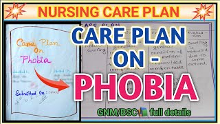 Care plan on Phobia  Phobia Nursing care plan  MHN care on Phobia  psychiatry care plan [upl. by Benson]