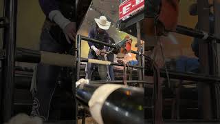 Behind the chutes Tilden Hooper prepares to ride at the San Angelo rodeo 📍 Texas [upl. by Meeharbi]