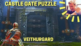 God of War Castle Gate Rune Puzzle Veithurgard Midgard [upl. by Richey184]