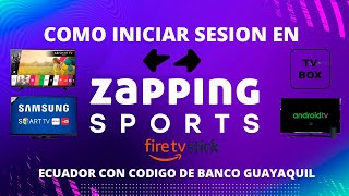 Como iniciar sesión en zapping sport Ecuador con Código de Banco Guayaquil [upl. by Keli]