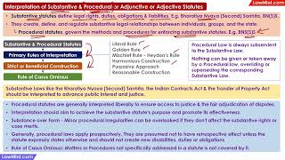 Interpretation of Substantive amp Procedural or Adjunctive or Adjective Statutes [upl. by Milman]