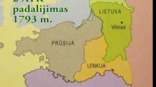 Lietuvos sienos 10092009  LDK žemėlapiai History and borders of Lithuania [upl. by Tenej]