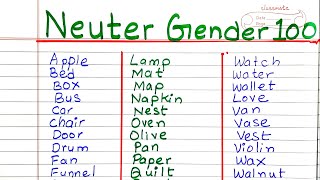 🧿 Common Gender Neuter Gender। Masculine Feminine Gender । Neuter Gender Examples [upl. by Kecaj]