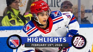 Game Highlights  Rangers vs Petes  Feb 19th 2024 [upl. by Tharp]