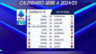 Calendario Serie A 202425 [upl. by Ahseryt]