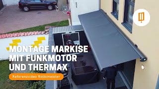 Montage Kassettenmarkise mit Funkmotor und Thermax auf Dämmung  Referenzvideo [upl. by Boothman936]