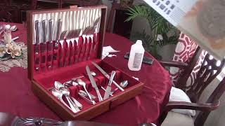 Few Vintage Silver Plate Flatware Box Flips Pt 1 [upl. by Oninrutas563]