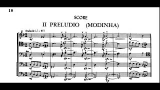 Heitor Villa Lobos Bachianas Brasileiras No1 II Preludio Modinha sheet musicaudio [upl. by Aihsenad223]