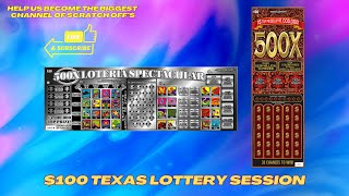 100 in Texas Lottery Scratch offs 3M Series Ep 14 [upl. by Yldarb]