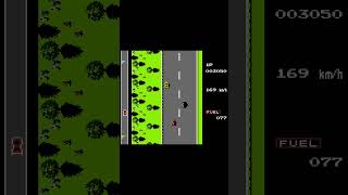 Road Fighter Car Racing TV Video Game  NES  Konami [upl. by Narhet]