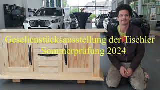 Maximilian Emig hat als Gesellenstück ein Sideboard aus Fichte hergestellt [upl. by Gorman499]