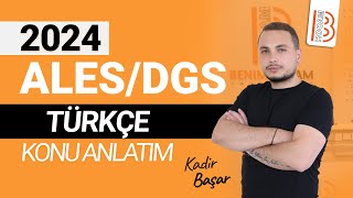 1 2024 ALES  DGS Türkçe  Sözcükte Anlam 1  Kadir BAŞAR [upl. by Loria]