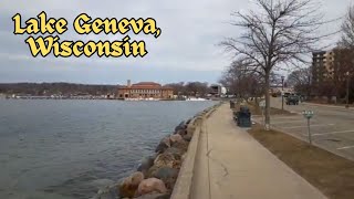 Scenic View of Geneva Lake in Lake Geneva Wisconsin alongtheway [upl. by Chien593]