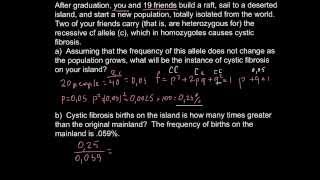 Population genetics  Founder effect problem solution [upl. by Portland]