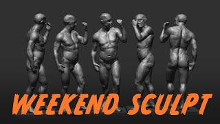 Anatomy sculpting practice Average middleaged male [upl. by Medor322]