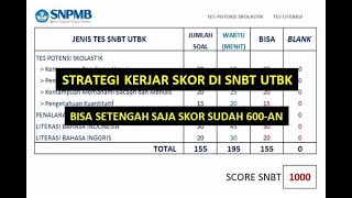 Strategi kejar skor 500 600 dan 700 an di SNBT UTBK [upl. by Mllly365]