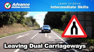 Leaving Dual Carriageways  Learn to drive Intermediate skills [upl. by Kentiggerma947]