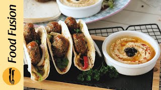 Hummus amp Falafel Wraps Recipe By Food Fusion Ramzan Special [upl. by Ettennaj]