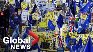 AntiBrexit march takes over London [upl. by Netsrek743]