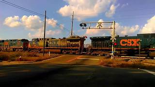 CSX manifest freight train in cordele georgia [upl. by Kcirneh]