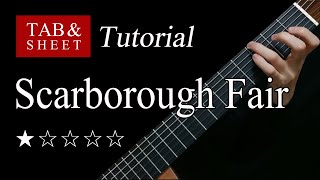 Scarborough Fair  Fingerstyle Lesson  TAB [upl. by Nnylirej]