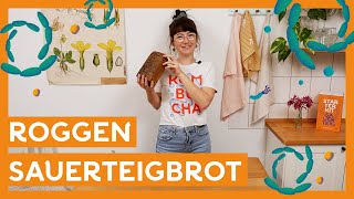 Frisches Roggen Sauerteigbrot I Kastenbrot Rezept I Lebendig lecker I Fairment [upl. by Auston]