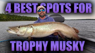 4 of the Best Musky Spots Musky Locations [upl. by Repmek951]