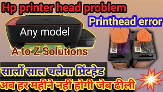 how do I fix printhead problem on my hp printer  in hindi [upl. by Lajes]