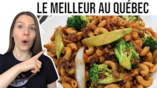 MACARONI CHINOIS LE MEILLEUR  RECETTE QUÉBÉCOISE  BUFFET  HOP DANS LE WOK [upl. by Gelasius]