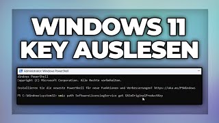 Windows 11 Key auslesen  Produktschlüssel herausfinden Tutorial [upl. by Dorey665]