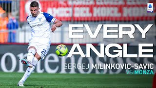 A wonderful setpiece from MilinkovicSavic  Every Angle  MonzaLazio  Serie A 202223 [upl. by Eadie]