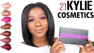 Kylie Cosmetics Sipping Pretty Palette l Review  Tutorial [upl. by Dionysus]